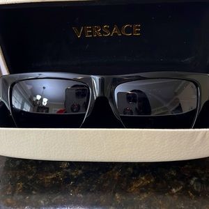 Versace sunglasses black with gold on side